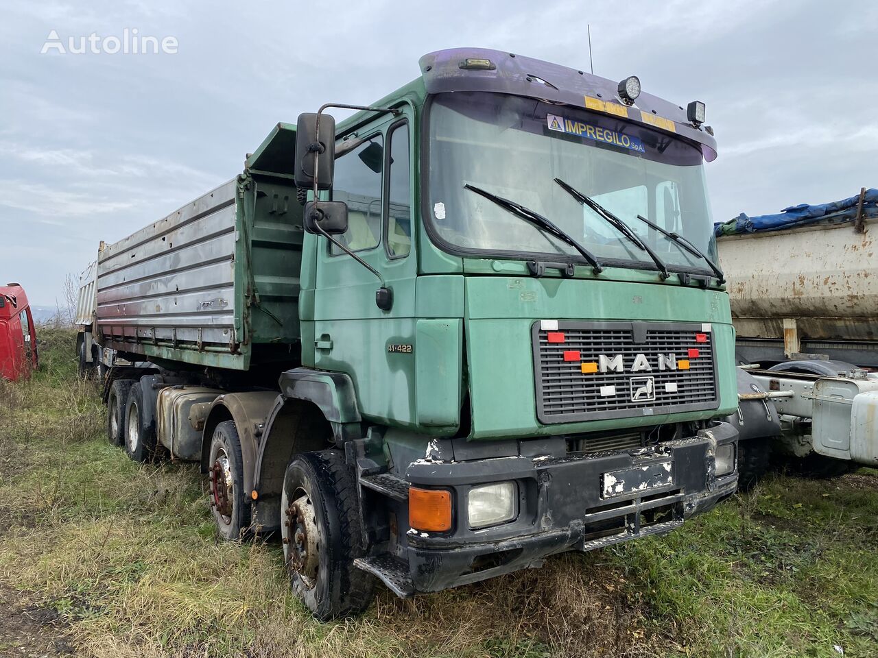 camion-benne MAN 41-422 - Trakker 8x4 - Diferential 100 TONE