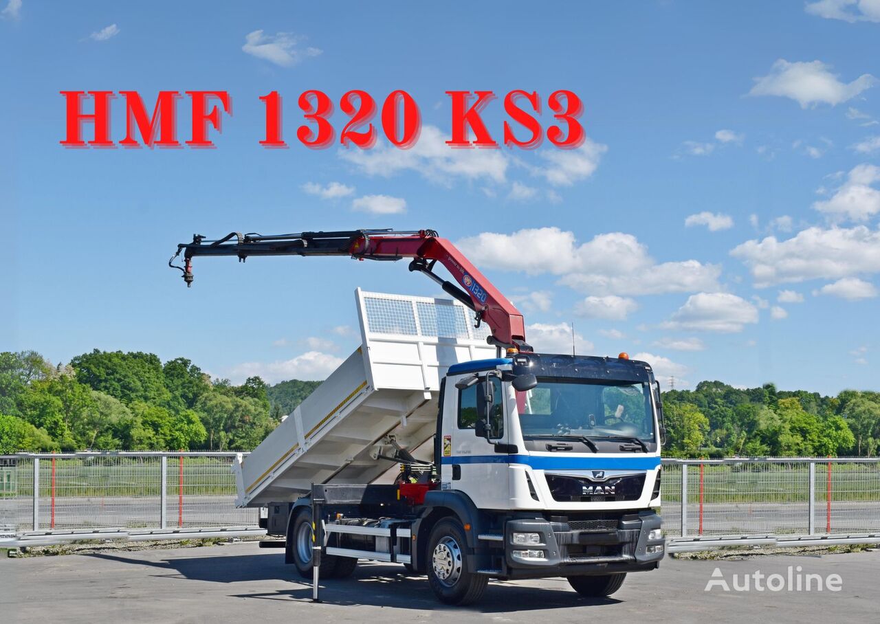 camion-benne MAN TGM 19.290 Kipper 5,00m* HMF 1320 KS3+FUNK* TOP