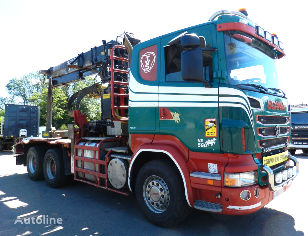 camion forestier Scania R560 V8 For long woods - Para MADERA