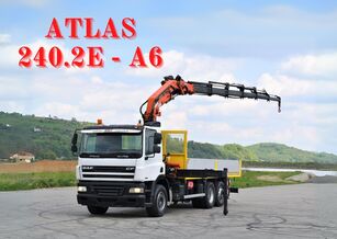 camion plateau DAF CF 85.380 Pritsche 6,40 m+ ATLAS 240.2E-A6+FUNK!