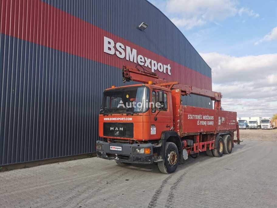 camion plateau MAN 25.422 flatbed truck