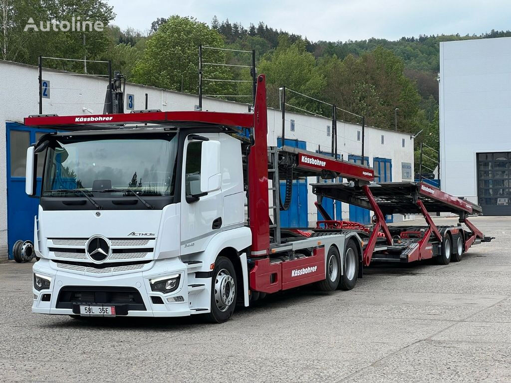 camion porte-voitures Mercedes-Benz Actros + remorque porte-voitures