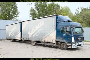 camion rideaux coulissants MAN TGL 10.250, EURO 5+TRAILER SPERMANN, 6 TONS + remorque rideaux coulissants