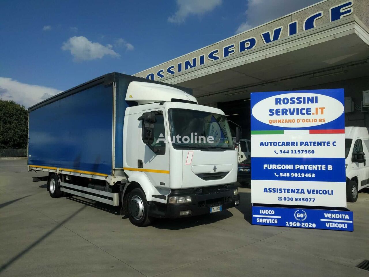 camion rideaux coulissants Renault MIDLUM 115