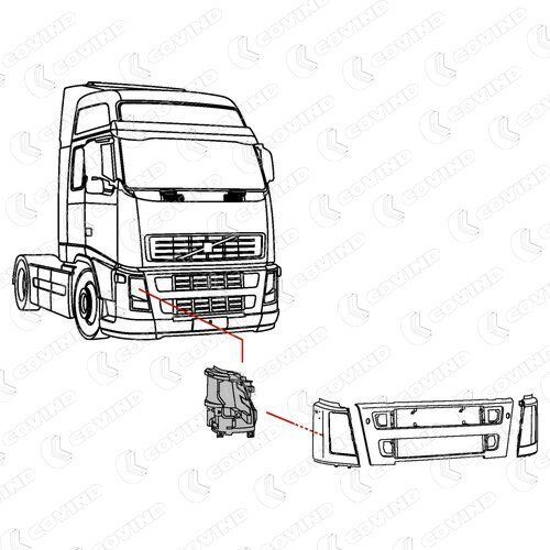 revêtement Volvo 20453628.20453627.20452886.20452887 pour camion Volvo FH