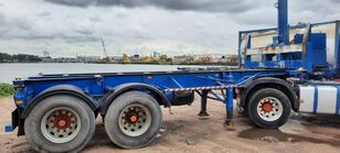 semi-remorque porte-conteneurs Dennison 2x in stock 20 ft tipping double tyres - steel suspension - dies