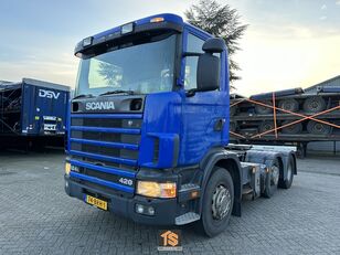 tracteur routier Scania R124L 6X2 420 - EURO 3 - MANUAL - NL TRUCK - TOP!!