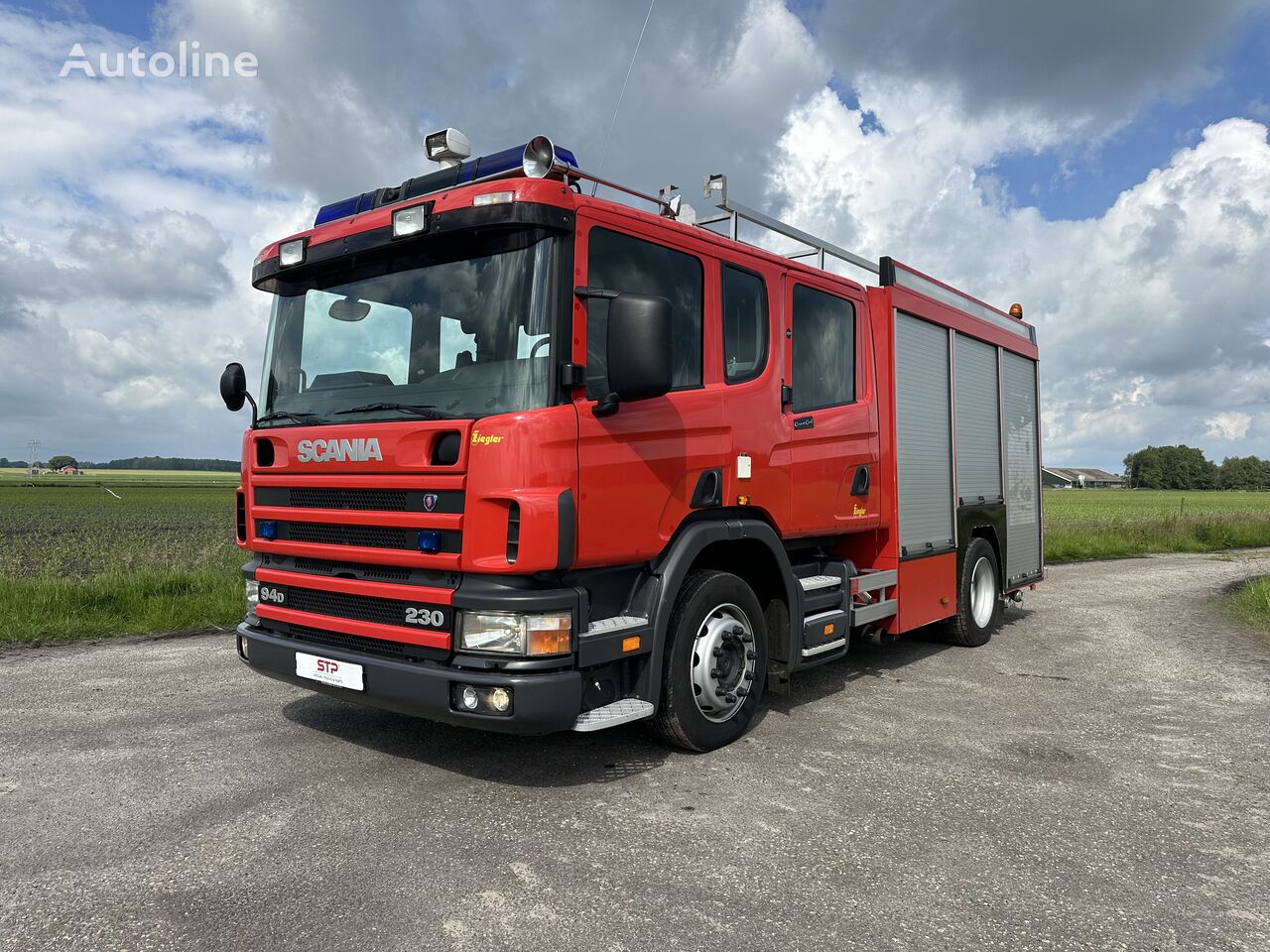 camion de pompiers Scania P94 Ziegler low & high pressure pump